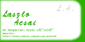 laszlo acsai business card